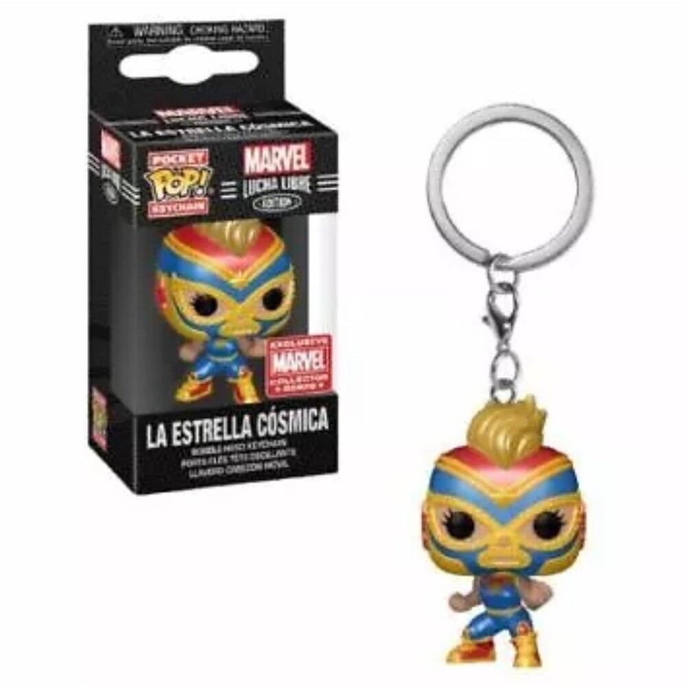 Funko Pocket Pop! Keychain Lucha Libre La Estrella Cosmica Captain Marvel MCC